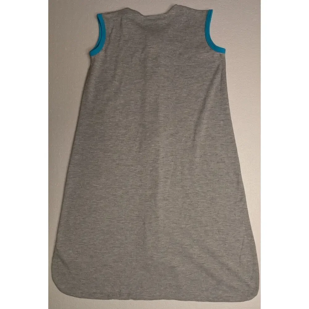 HALO Unisex Polyester Rayon SleepSack Ideal Temp Med Grey Aqua Wearable Blanket